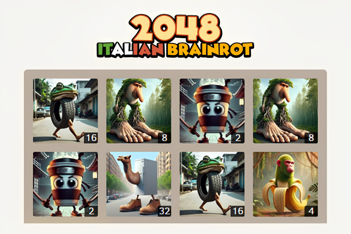 2048 Italian Brainrot Gameplay Screenshot 1 - Play Online