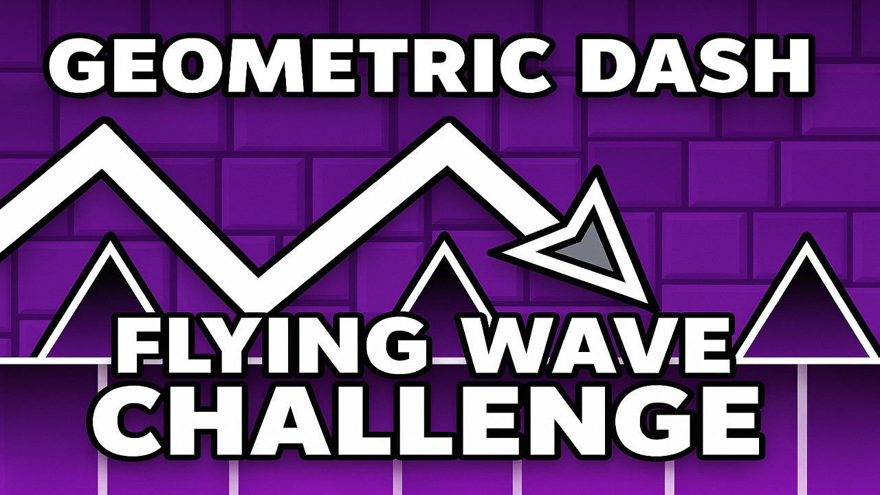 Geometric Dash Flying Wave Challenge Gameplay Screenshot 1 - Play Online