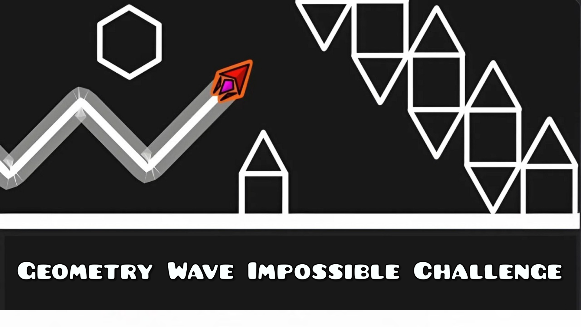 Geometry Wave Impossible Challenge Gameplay Screenshot 1 - Play Online