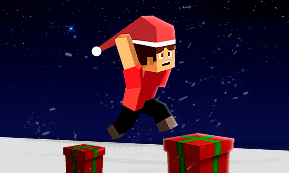 Parkour Block Xmas Special Gameplay Screenshot 1 - Play Online