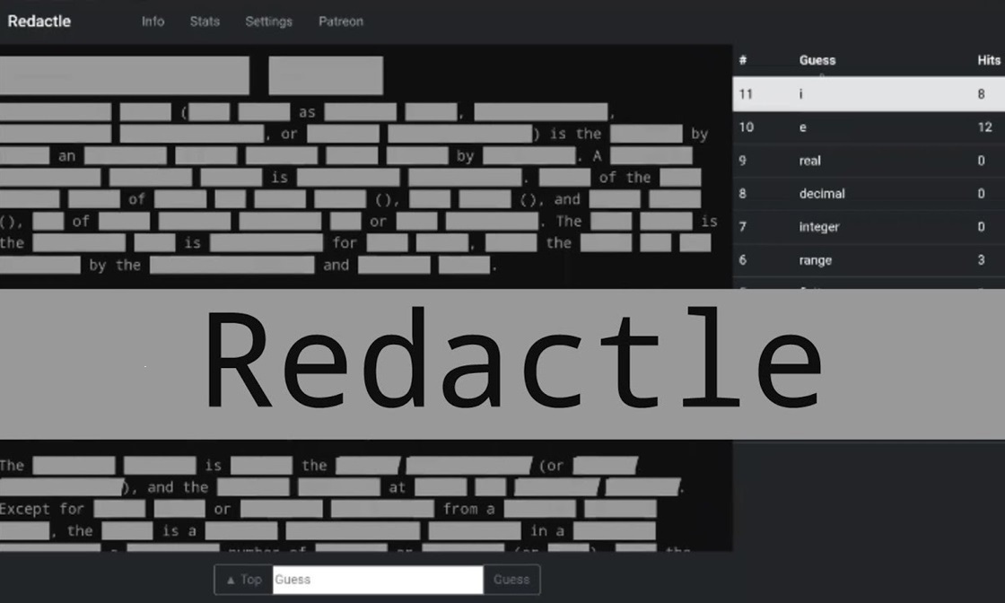 Redactle Gameplay Screenshot 1 - Play Online