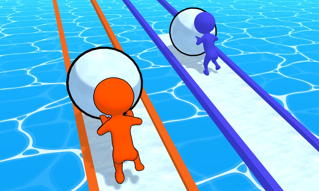 Snowball Racing Gameplay Screenshot 1 - Play Online