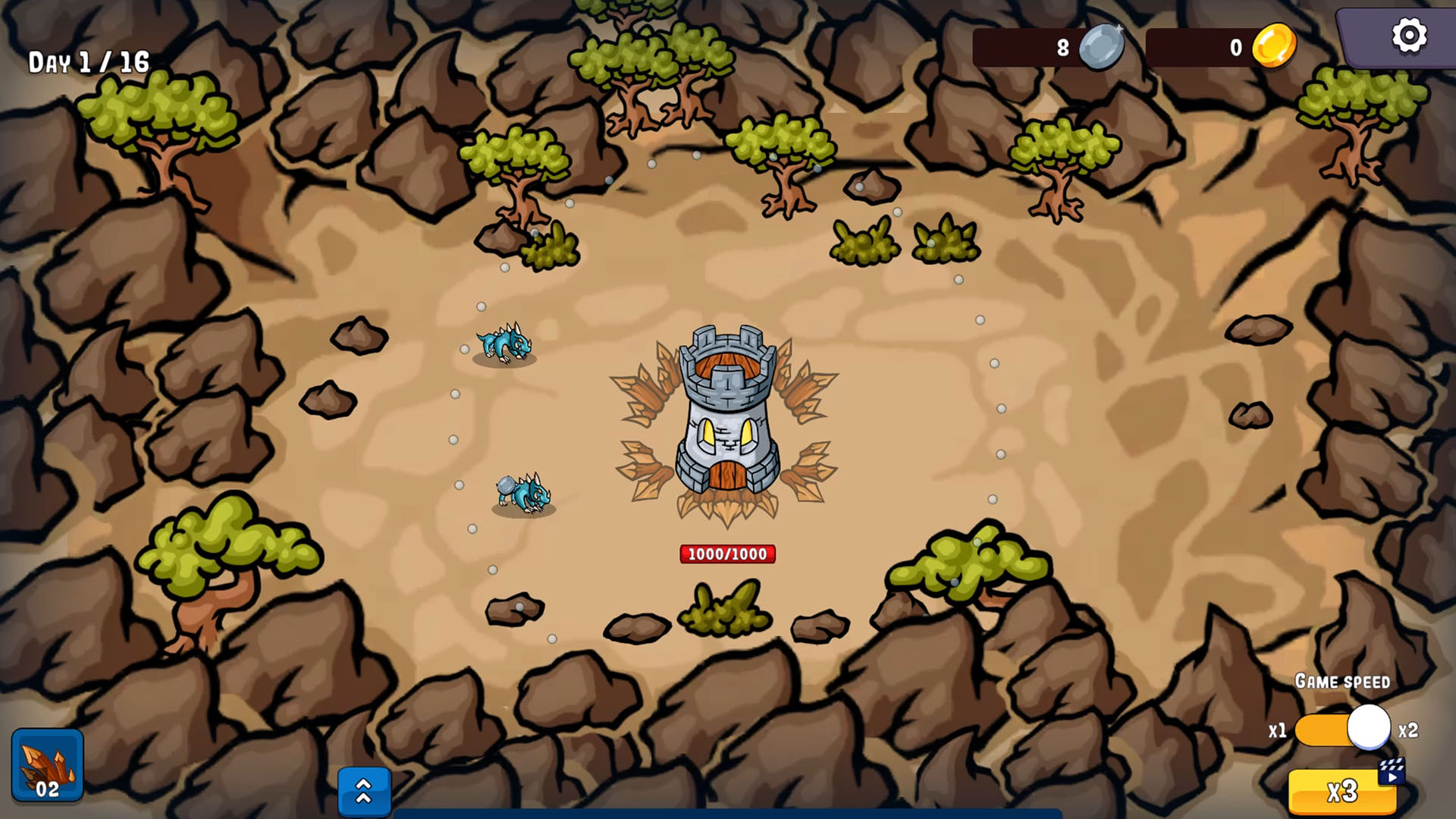 Tower Defence - World of Flying Islands Gameplay Screenshot 1 - Play Online