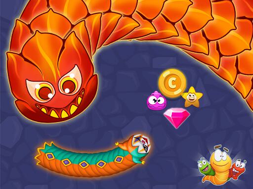 Worm Hunt - Snake Game IO Zone Gameplay Screenshot 1 - Play Online